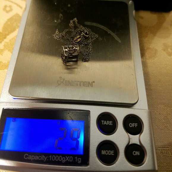 Silver necklace with diamond - Picture 5 of 7